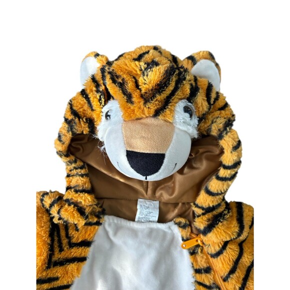 Tiger Full Zip up Fleece Halloween Costume Onesie with Hood Size 2T-3T - Picture 4 of 8